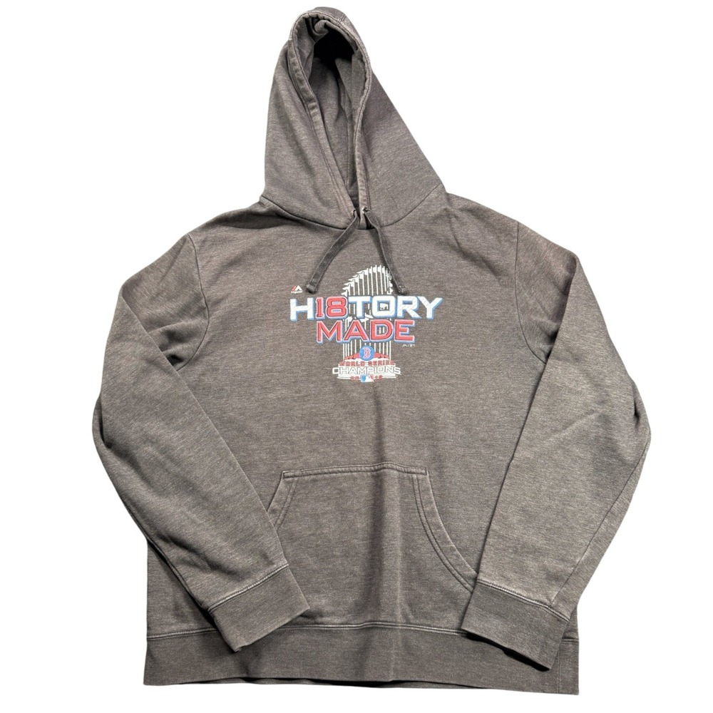 Boston Red Sox Majestic‎ Hoodie Mens L Brown 2018 World Series Champions